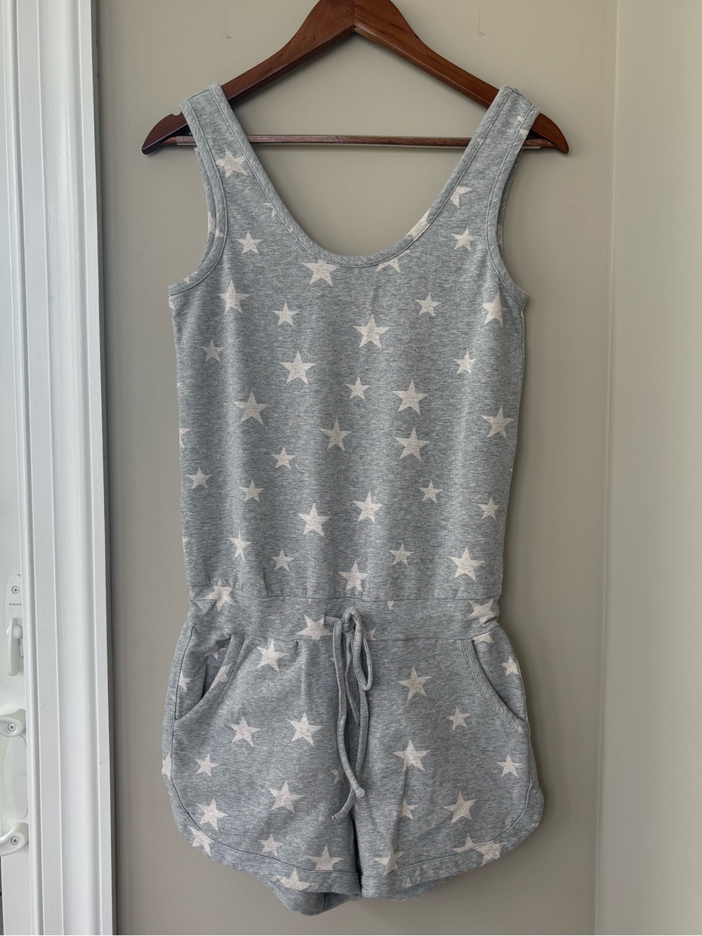 Bobi Los Angeles star patriotic romper gray xs NWT